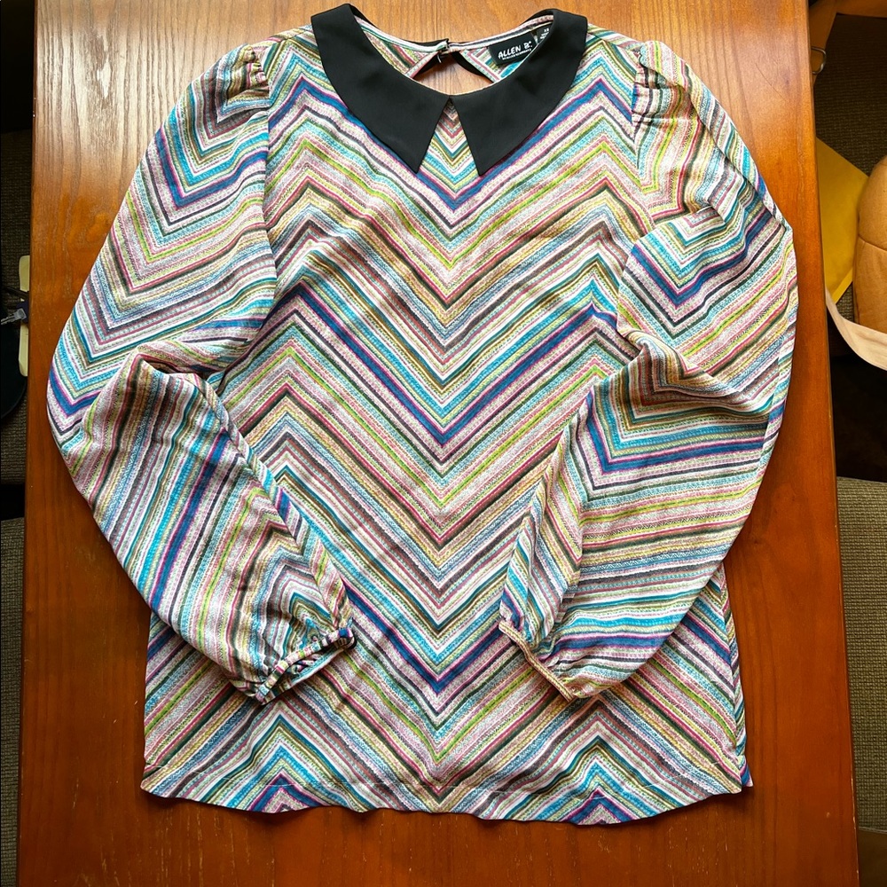 Allen B Stripped Mesh Shirt
